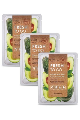 Tonymoly Fresh To Go Avokado Nemlendiricili Kağıt Yüz Maskesi 3 Adet