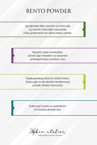 Skin Atelier Bento Powder Killi Toz Yüz Maskesi 150 ml