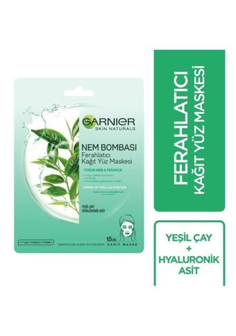 Garnier Nem Bombası Ferahlatıcı Nemlendiricili Kağıt Yüz Maskesi 3x28 gr