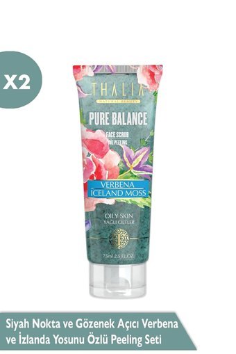 Thalia Verbena ve Izlanda Yosunu Özlü Siyah Nokta Karşıtı Jel Tüp Yüz Peelingi 2x75 ml