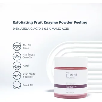 The Purest Solutions Fruit Enzyme Powder Leke Giderici Toz Kavanoz Yüz Peelingi