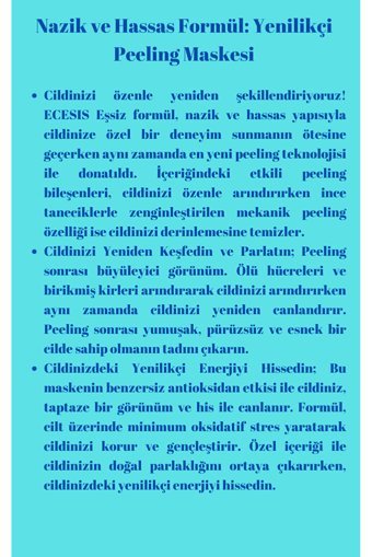 Ecesis Krem Maske Yüz Peelingi 100 ml