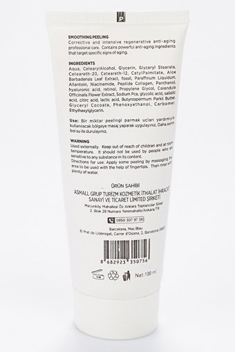 Invierno Barcelona Llc. Yaşlanmayı Önlemeye Yardımcı Krem Tüp Yüz Peelingi 100 ml