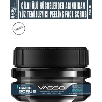 Vasso Men Gerçek Kayısı ve Üzüm Çekirdekli Krem Kavanoz Yüz Peelingi 250 ml