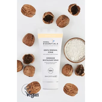Herbal Essentials Ceviz Kabuğu Tozu Kaolinli Toz Tüp Yüz Peelingi 30 ml