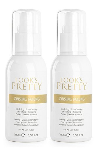 Looks Pretty Ginseng Özlü Leke Giderici Sprey Şişe Yüz Peelingi 2x100 ml