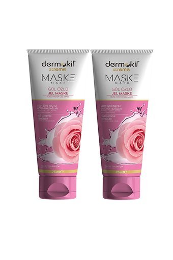Dermokil Gül Özlü Aloe Veralı Nemlendiricili Jel Yüz Maskesi 2x75 ml