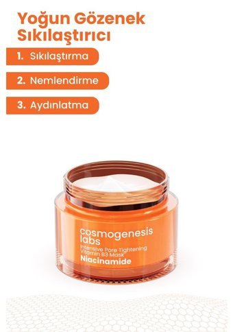 Cosmogenesis Labs İntensive Pore Nemlendiricili Krem Yüz Maskesi 50 ml