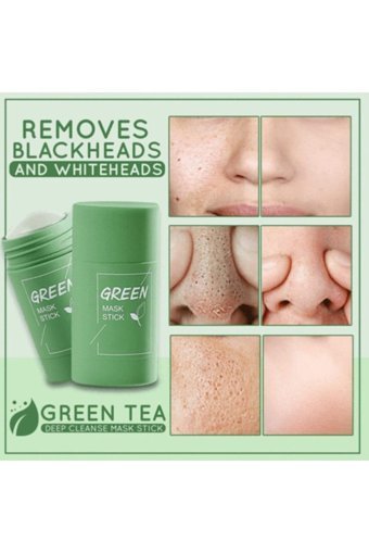 Aily Cosmetics Green Tea Stick Aloe Veralı Nemlendiricili Krem Yüz Maskesi 40 gr