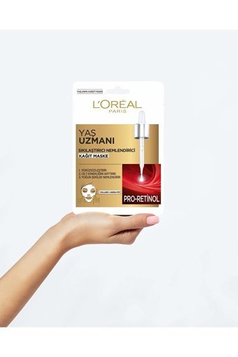 L'Oreal Paris Yaş Uzmanı Sıkılaştırıcı & Nemlendirici Nemlendiricili Soyulabilir Kağıt Yüz Maskesi