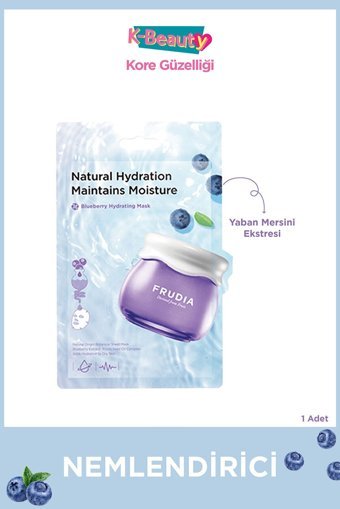 Frudia Blueberry Nemlendiricili Kağıt Yüz Maskesi 2 Adet