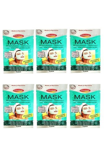 Schaebens Mouistrizing Hydratant Aloe Veralı Nemlendiricili Kağıt Yüz Maskesi 2x5 ml 6'lı Set