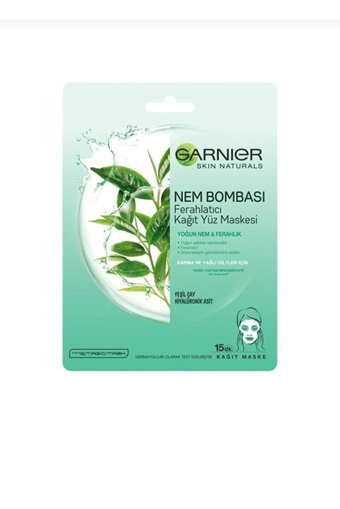 Garnier Nem Bombası Ferahlatıcı Nemlendiricili Kağıt Yüz Maskesi 32 gr