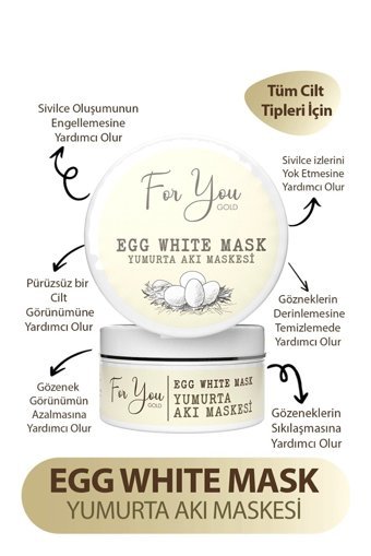 For You Gold Egg White Krem Yüz Maskesi