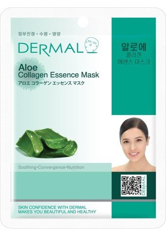 Dermal Yatıştırıcı ve Nemlendirici Kolajen Aloe Veralı Nemlendiricili Kağıt Yüz Maskesi 10 Adet