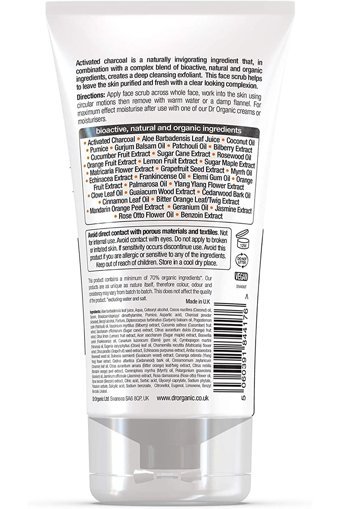 Dr. Organic Charcoal Sıkılaştırıcı Krem Tüp Yüz Peelingi 125 ml