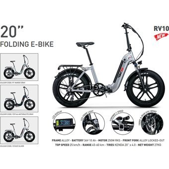 RKS RV10 250 W 45 Km Menzil 7 Vites Elektrikli Şehir / Tur Bisiklet Siyah