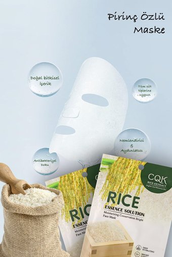 Xolo Pirinç Rice İpek Protein Özlü Ton Eşitleyici Nemlendiricili Kağıt Yüz Maskesi 30 ml