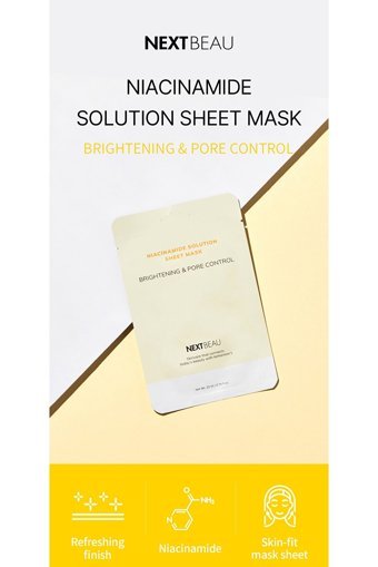 Bıspack Nextbeau Kırışıklık Karşıtı Aydınlatıcı Niacinamide Nemlendiricili Kağıt Yüz Maskesi 22 ml