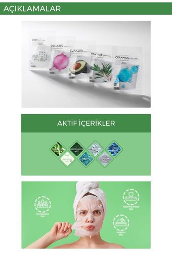 Tenzero Yatıştırıcı Etkili Nemlendirici Ve Dengeleyici Cica Şeffaf Pamuk Nemlendiricili Kağıt Yüz Maskesi 10x25 ml