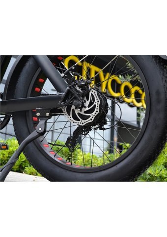 Citycoco Fatbike 250 W 40 Km Menzil 7 Vites Elektrikli Şehir / Tur Bisiklet Siyah