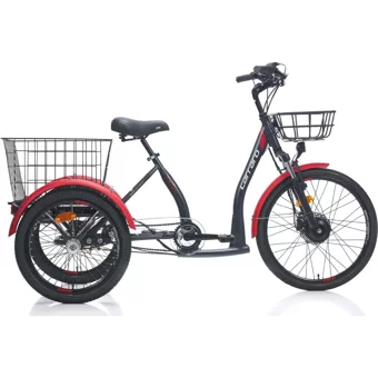 Carraro E-Line E-Pack 250 W 3 Vites Elektrikli Şehir / Tur Bisiklet Siyah Kırmızı