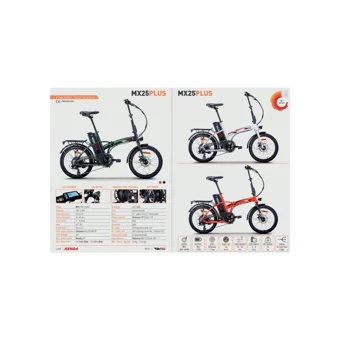 RKS MX25 Plus 250 W 25 Km Menzil 6 Vites Elektrikli Şehir / Tur Bisiklet Beyaz Kırmızı