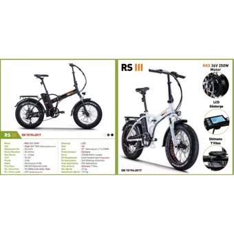 RKS Rs 3 250 W 45 Km Menzil 7 Vites Elektrikli Şehir / Tur Bisiklet Siyah