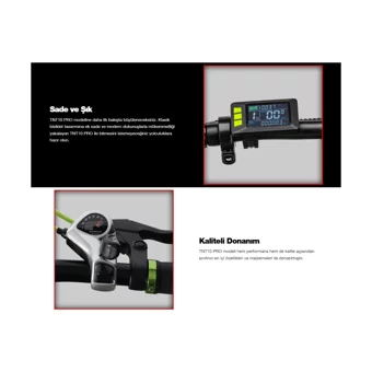 RKS TNT10 Pro 250 W 35 Km Menzil 7 Vites Katlanır Elektrikli Şehir / Tur Bisiklet Siyah