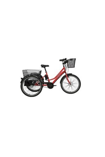 Bisan E-Porter 250 W 25 Km Menzil 3 Vites Elektrikli Şehir / Tur Bisiklet Kırmızı Siyah