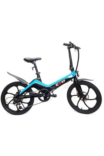 Scoowy VT-250 250 W 35 Km Menzil 6 Vites Elektrikli Şehir / Tur Bisiklet Siyah Turkuaz