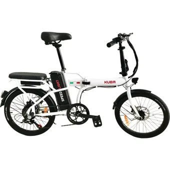 Kuba Speedlight 250 W 35 Km Menzil 7 Vites Katlanır Elektrikli Şehir / Tur Bisiklet Beyaz