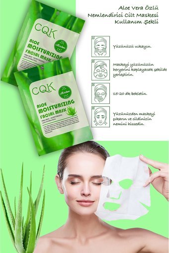 Uniquem Aloe Veralı Nemlendiricili Kağıt Yüz Maskesi
