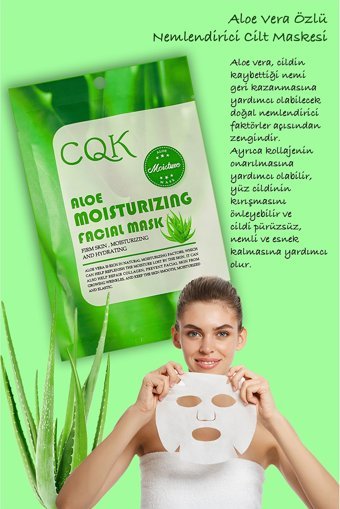 Uniquem Aloe Veralı Nemlendiricili Kağıt Yüz Maskesi