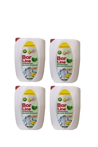 Bor Line Bor Katkılı Limon Kokulu Sıvı El Bulaşık Deterjanı 4x4 lt