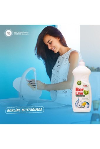 Bor Line Bor Katkılı Limon Kokulu Sıvı El Bulaşık Deterjanı 4x4 lt