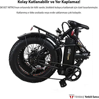 RKS Skyjet Nitro 250 W 35 Km Menzil 6 Vites Katlanır Elektrikli Şehir / Tur Bisiklet Yeşil