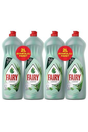 Fairy Losyon Aleo Vera Kokulu Losyonlu Sıvı El Bulaşık Deterjanı 4x1 lt