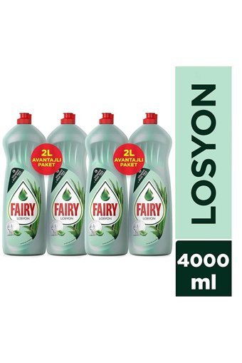 Fairy Losyon Aleo Vera Kokulu Losyonlu Sıvı El Bulaşık Deterjanı 4x1 lt
