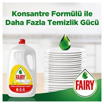 Fairy Süper Ekonomik Limon Kokulu Sıvı El Bulaşık Deterjanı 2.6 lt