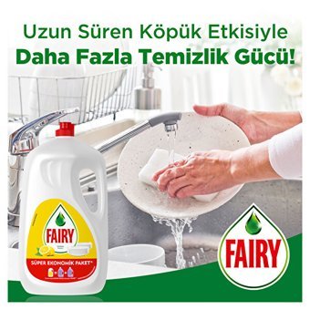 Fairy Süper Ekonomik Limon Kokulu Sıvı El Bulaşık Deterjanı 2.6 lt