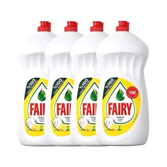 Fairy Yağ Kaldırma Limon Kokulu Sıvı El Bulaşık Deterjanı 4x1.35 lt