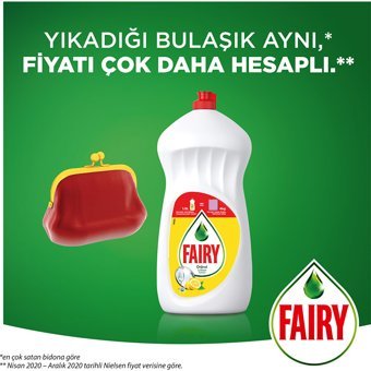 Fairy Yağ Kaldırma Limon Kokulu Sıvı El Bulaşık Deterjanı 4x1.35 lt
