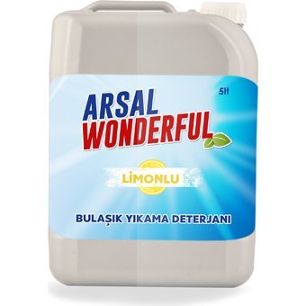 Arsal Kimya Wonderful Limon Kokulu Sıvı El Bulaşık Deterjanı 5 lt