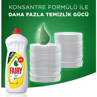 Fairy Orijinal Limon Kokulu Sıvı El Bulaşık Deterjanı 9x1.35 lt