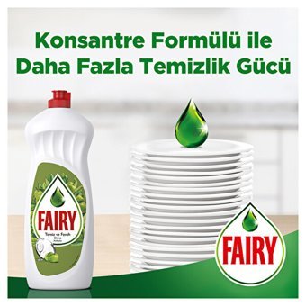 Fairy Temiz ve Ferah Elma Kokulu Sıvı El Bulaşık Deterjanı 1.5 lt
