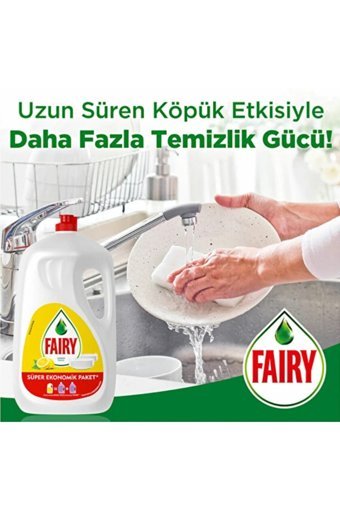 Fairy Süper Ekonomik Limon Kokulu Sıvı El Bulaşık Deterjanı 6x2600 ml