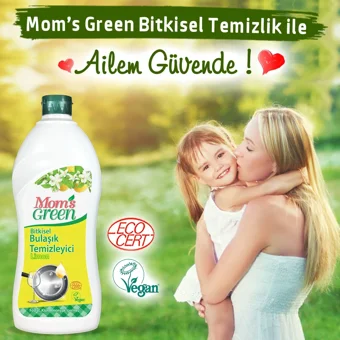 Mom's Green Bitkisel Limon Kokulu Sıvı El Bulaşık Deterjanı 750 ml
