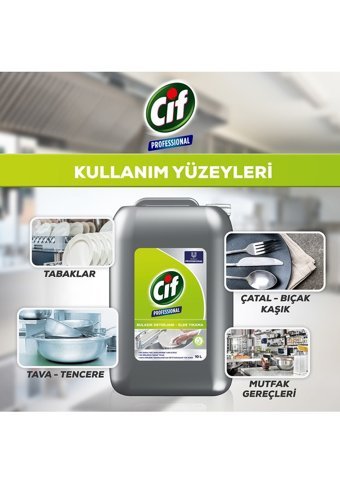 Cif Professional Sıvı El Bulaşık Deterjanı 10 lt + Sünger 2'li