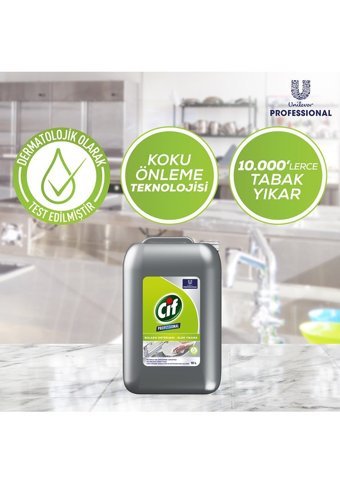 Cif Professional Sıvı El Bulaşık Deterjanı 10 lt + Sünger 2'li
